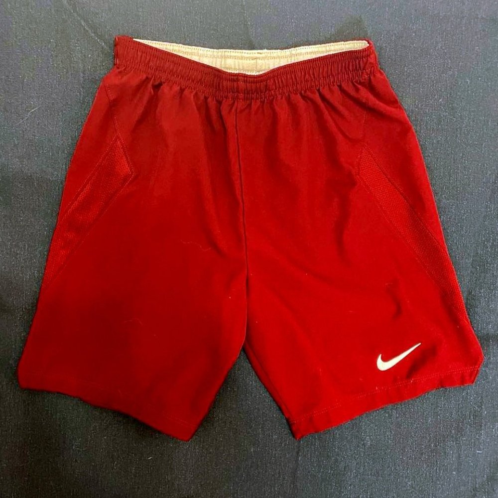 Soccer Shorts: Girl's Burgundy Dri-Fit Nike, size medium